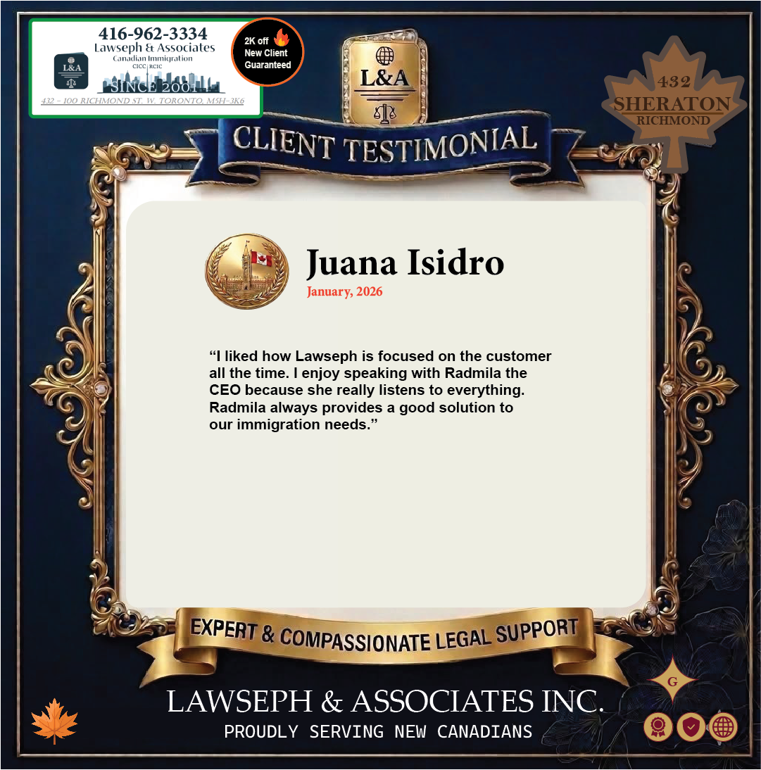 Lawseph Client Testimonial PR to Citizenship Approved Customer Review