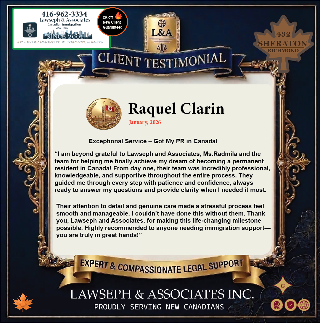 Permanent Resident Approved Grateful Lawseph Customer Review