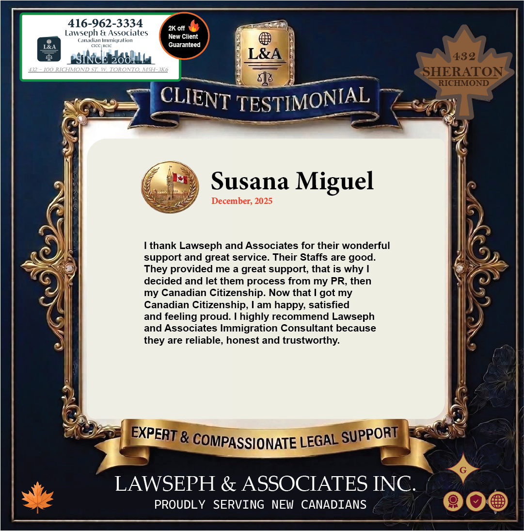 Lawseph Client Testimonial PR to Citizenship Approved Customer Review